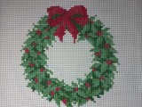 Chistmas wreath cross stitch
