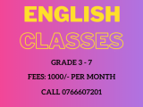 English Classes - Grade 3 to 7
