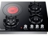 Wilsonic Infrared Cooker With 3 Burner Glass Top Gas Cooker Hob