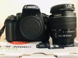 Cannon 4000D DSLR Camera With 3 Battery.