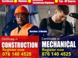 Certificate in Construction & Certificate in Mechanical
