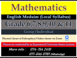 Mathematics (English Medium) Grade 6-11