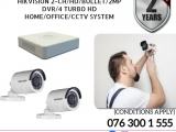 Hikvision CCTV CH 2-HD/ 2MP/ Bullet, DVR 4, Turbo