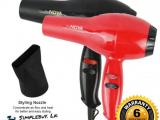 Hair Dryer For Women NOVA-N-V- 6130 -1800 watt Black & Red