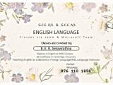 English classes for G.C.E O/L and A/L