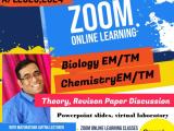 2025. A/L EM/TM Chemistry And Biology Zoom group Classes