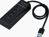 USB HUB 3.0 5Gbps High Speed 4 Ports Slim High Quality 30CM USB HUB for PC, Laptop, Projector, etc